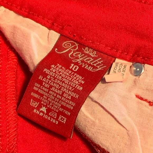Bright red, soft and stretchy Royalty denim by YMI - Picture 4 of 10